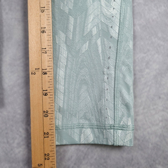 Lululemon Swift Speed Tights Womens 4 Blue White High Rise Pockets Crop Jacquard - Picture 9 of 16